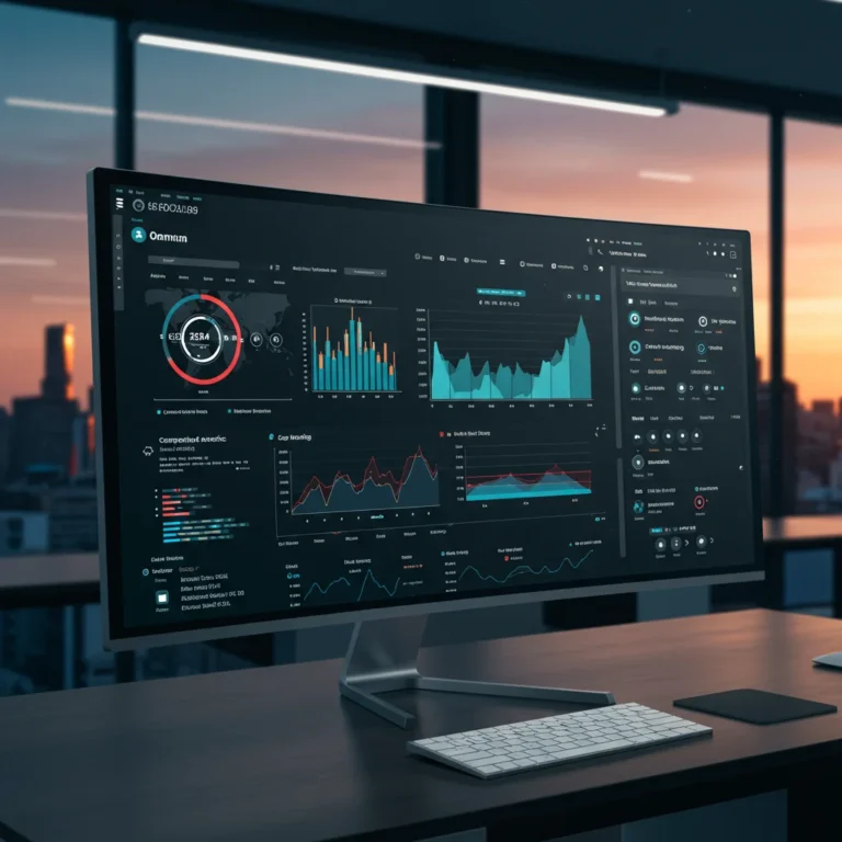 Cenário de Dashboard de Análise Competitiva – Estilo Profissional e Moderno