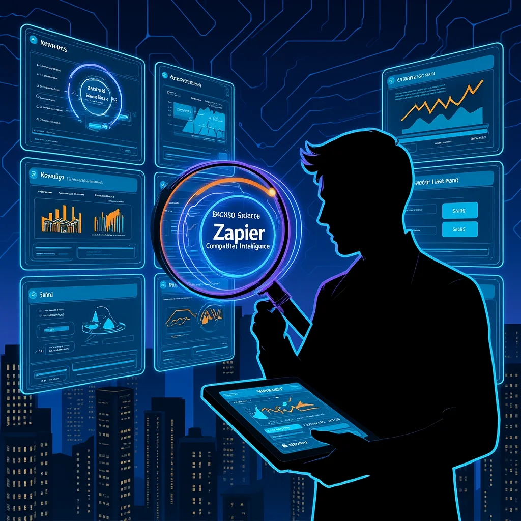 Metáfora Visual da Espionagem Competitiva – Estilo Ilustrativo e Criativo
